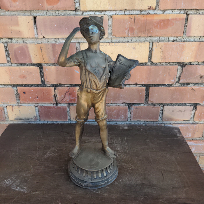 BRASS STATUE OF A BOY