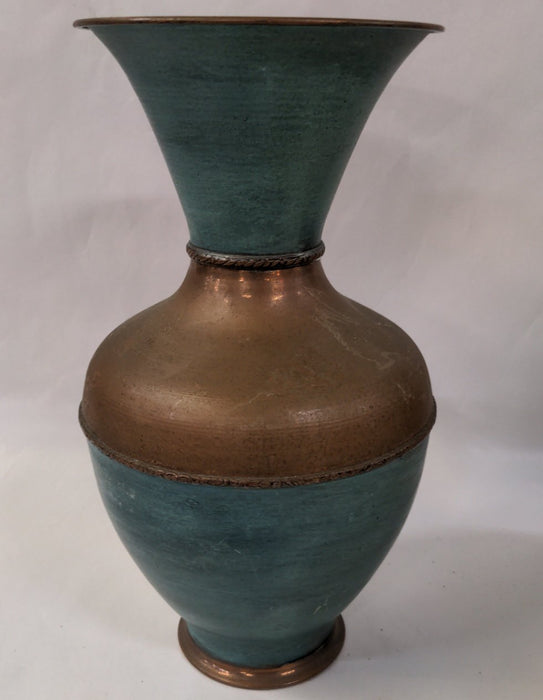 COPPER AND BLUE COLOR VASE
