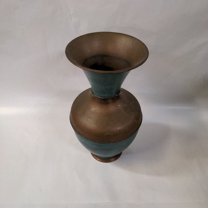 COPPER AND BLUE COLOR VASE