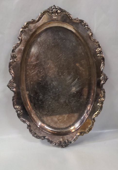 OVAL SILVER PLATE TRAY