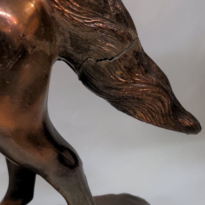 WORKING COPPER HORSE CLOCK AS FOUND TAIL