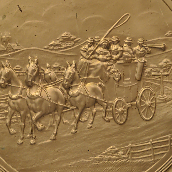 BRASS CARRIAGE WALL PLAQUE