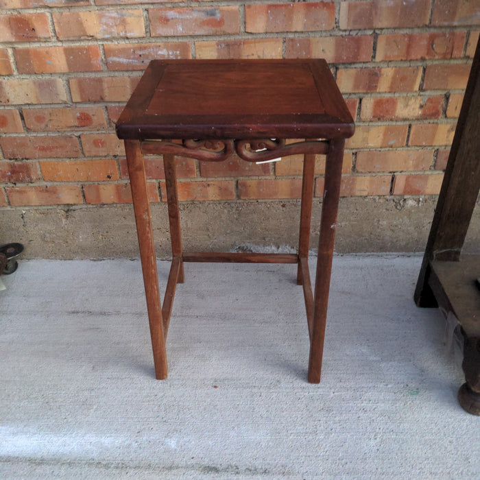 AS FOUND CHINESE STAND WITH SCROLL WORK