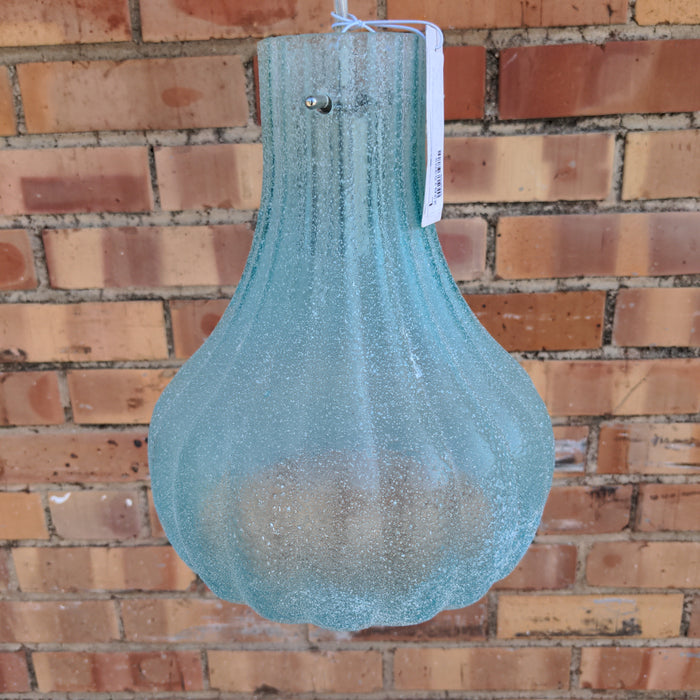 BLUE FROSTED GLASS HANGING LAMP