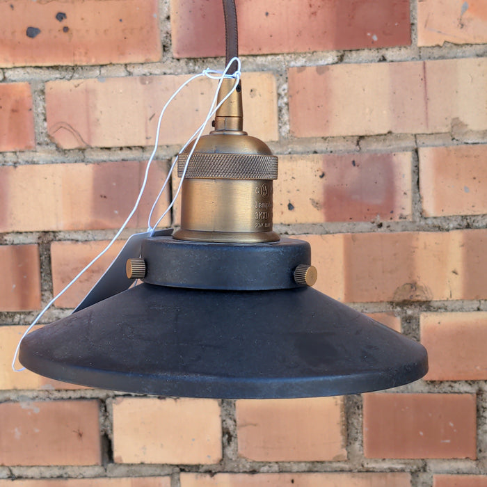 BLACK AND GOLD METAL HANGING LAMP