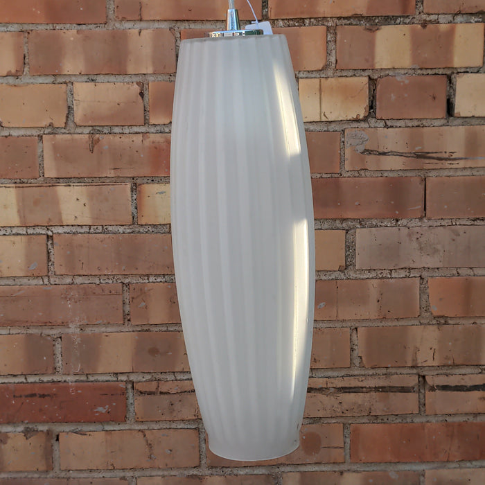 TALL FROSTED GLASS HANGING LAMP