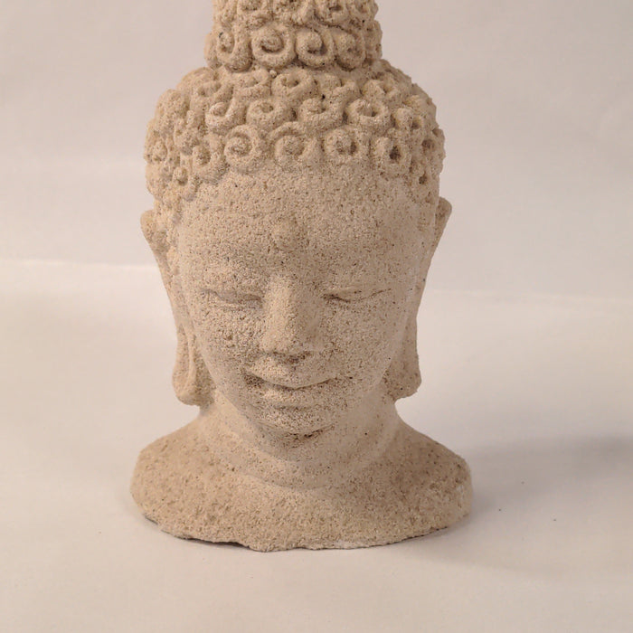 SMALL CAST STONE BUDDHA HEAD