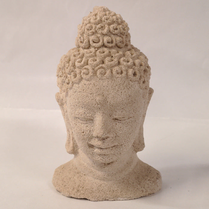 SMALL CAST STONE BUDDHA HEAD