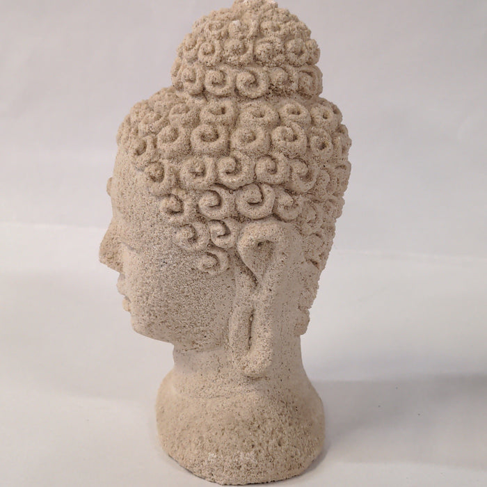 SMALL CAST STONE BUDDHA HEAD