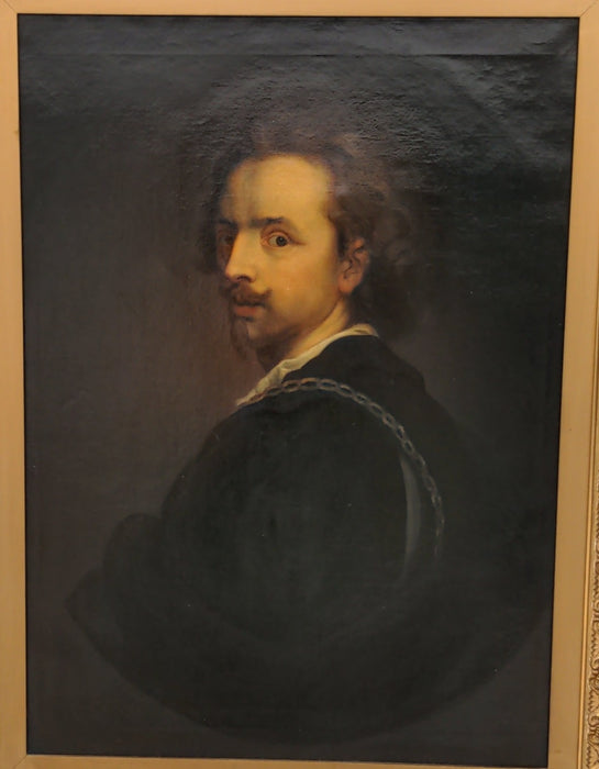 VAN DYKE PORTRAIT OIL PAINTING IN ORNATE FRAME