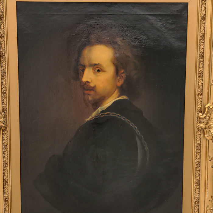 VAN DYKE PORTRAIT OIL PAINTING IN ORNATE FRAME