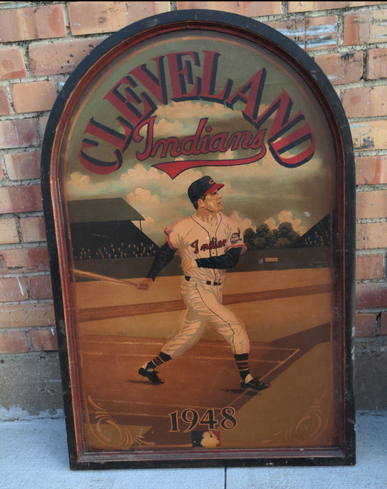 CLEVELAND INDIANS BASEBALL SIGN