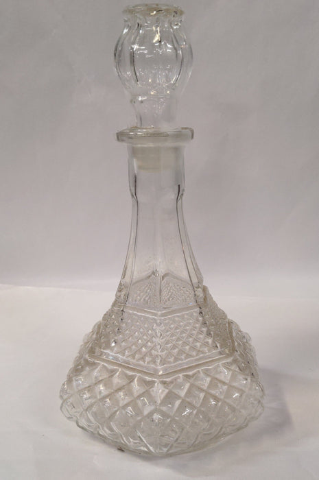 ANCHOR HOCKING PRESSED GLASS DECANTER