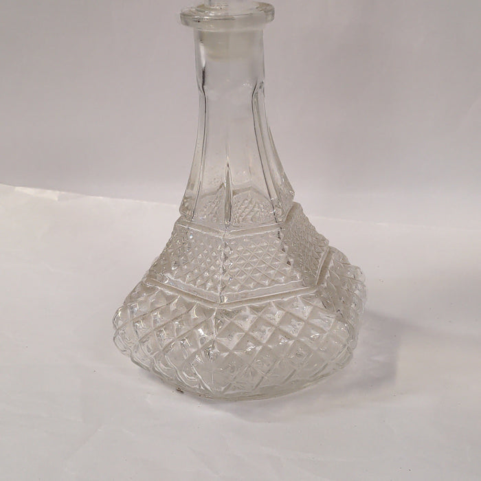 ANCHOR HOCKING PRESSED GLASS DECANTER