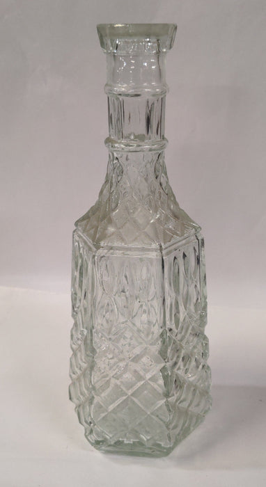 CLEAR PRESS GLASS DECANTER OR VASE