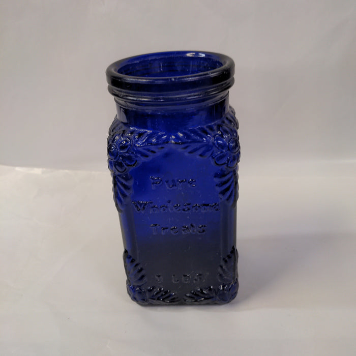 WIDE MOUTH COBALT JAR