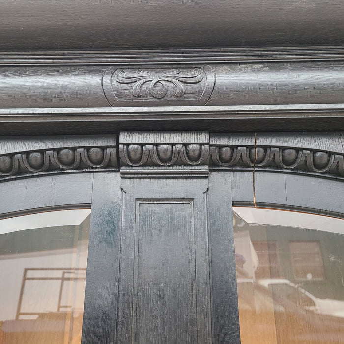 LATE NINETEENTH CENTURY EBONIZED BOOKCASE HAS 4 NICE SHELVES NOT PICTURED