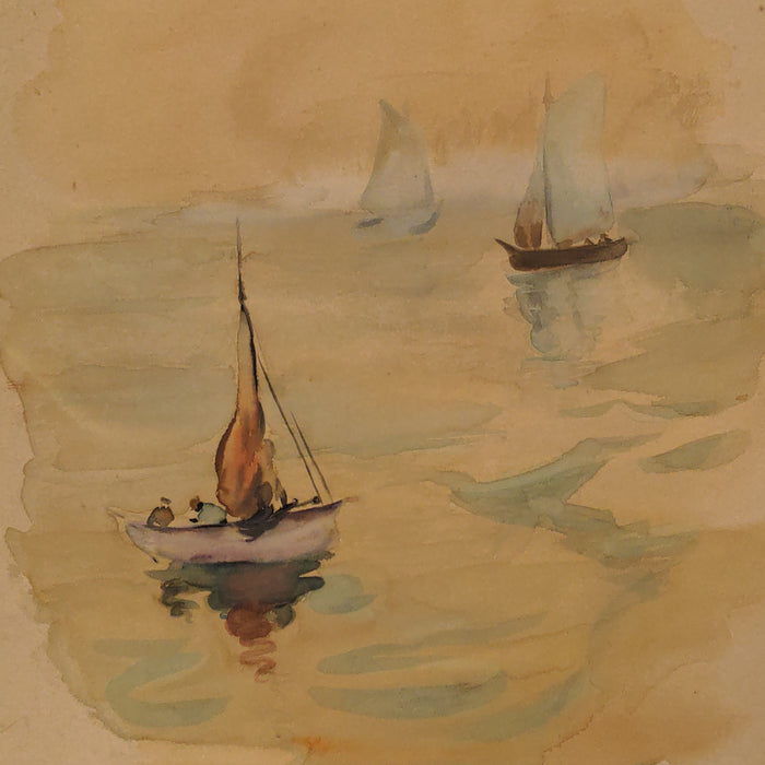 SAILBOAT WATERCOLOR ON BOARD