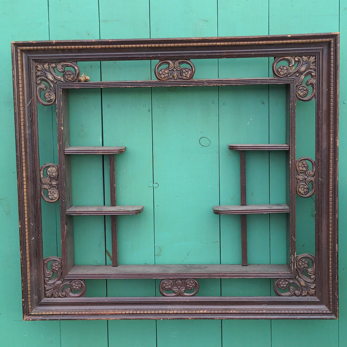 CARVED CURIO WALL SHELF