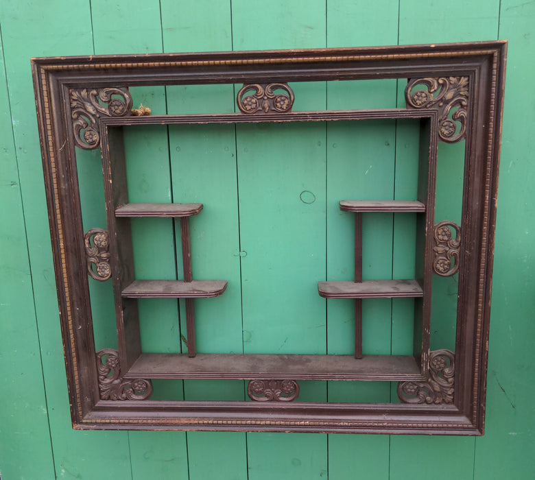 CARVED CURIO WALL SHELF