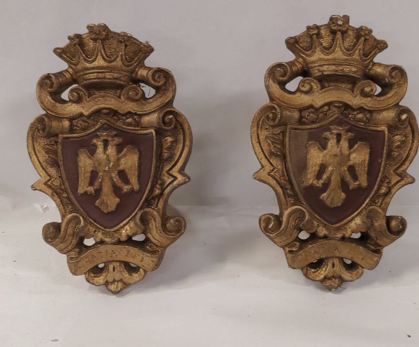 PAIR OF COMPOSITION DOUBLE EAGLE CURTAINS