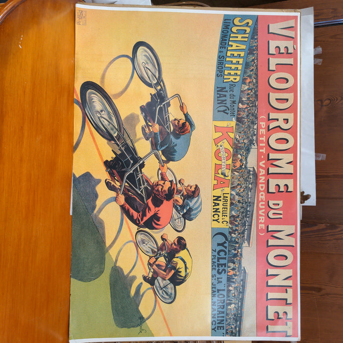 VELODROME DU MONTEL FRENCH BICYCLE RACE POSTER