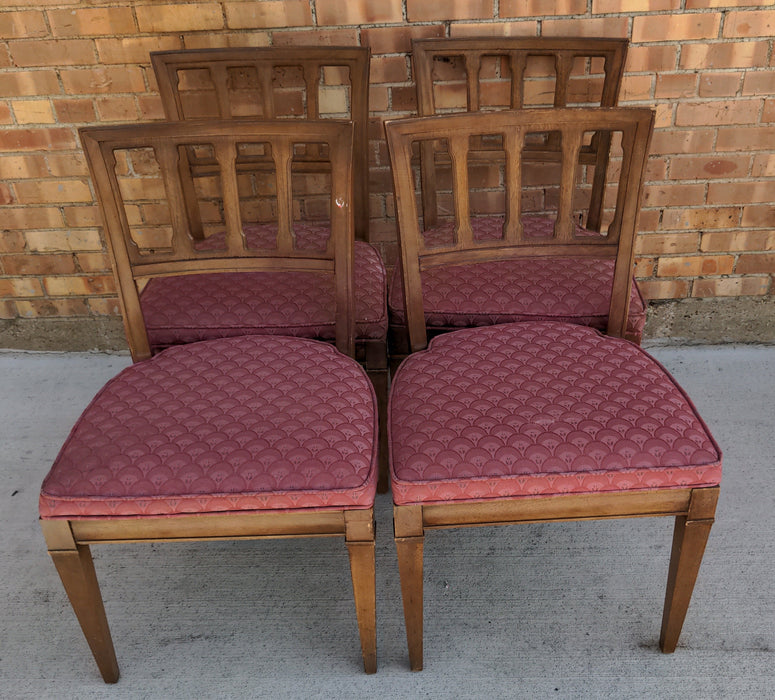 SET OF FOUR DINING CHAIRS AS FOUND