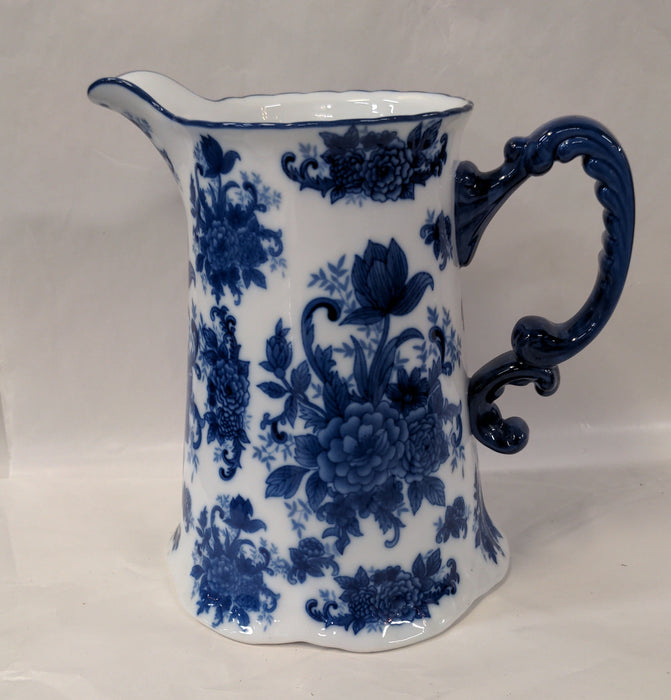 FLOW BLUE PORCELAIN PITCHER