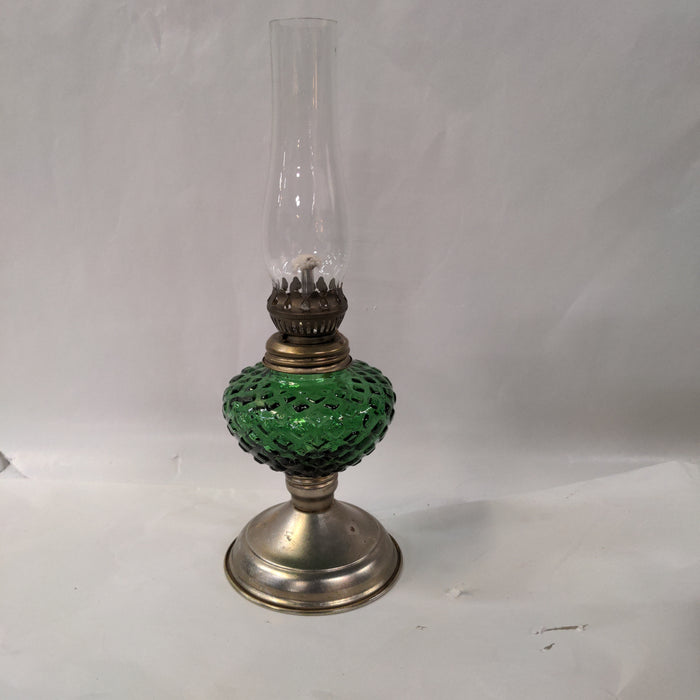 MINI GREEN GLASS OIL LAMP