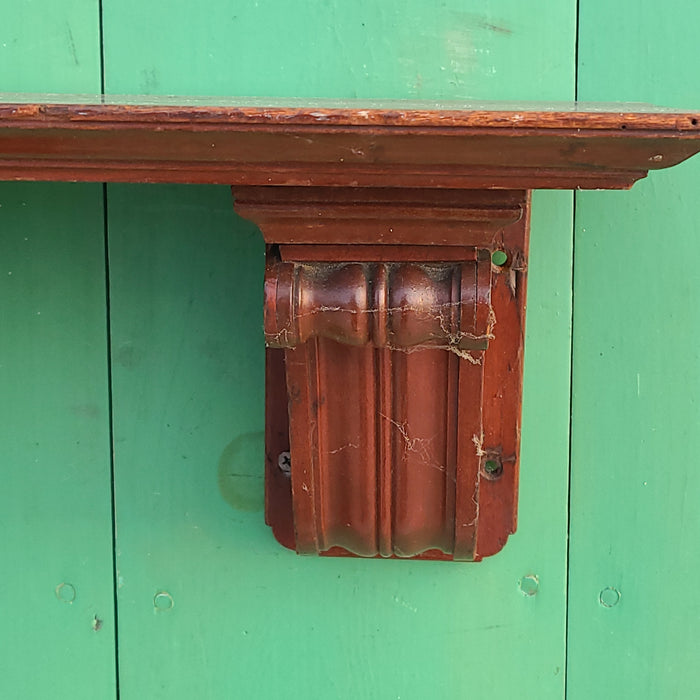 SMALL 19TH CENTURY BRACKET WALL SHELF MAHOGANY