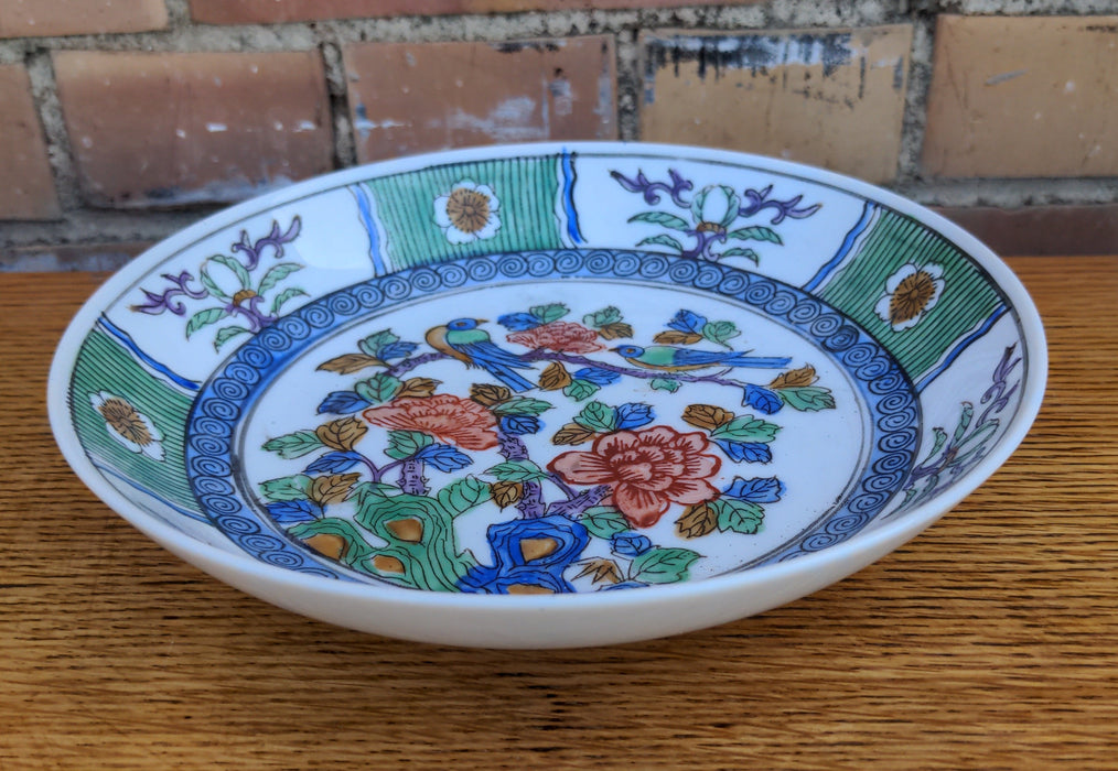 JAPANESE PAINTED PORCELAIN DISH WITH BIRDS