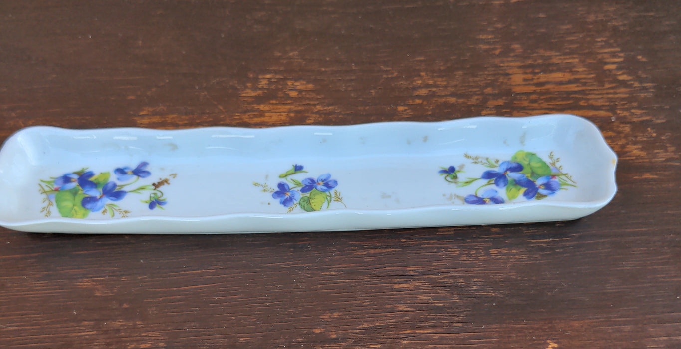 FRENCH LIMOGES DRESSER TRAY WITH LILACS