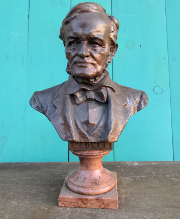 ANTIQUE BRONZE BUST OF WAGNER