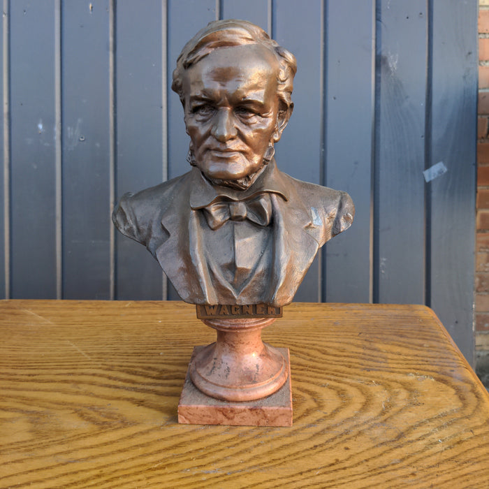 ANTIQUE BRONZE BUST OF WAGNER