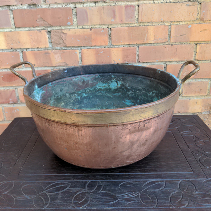 LARGE HANDMADE COPPER JAM POT