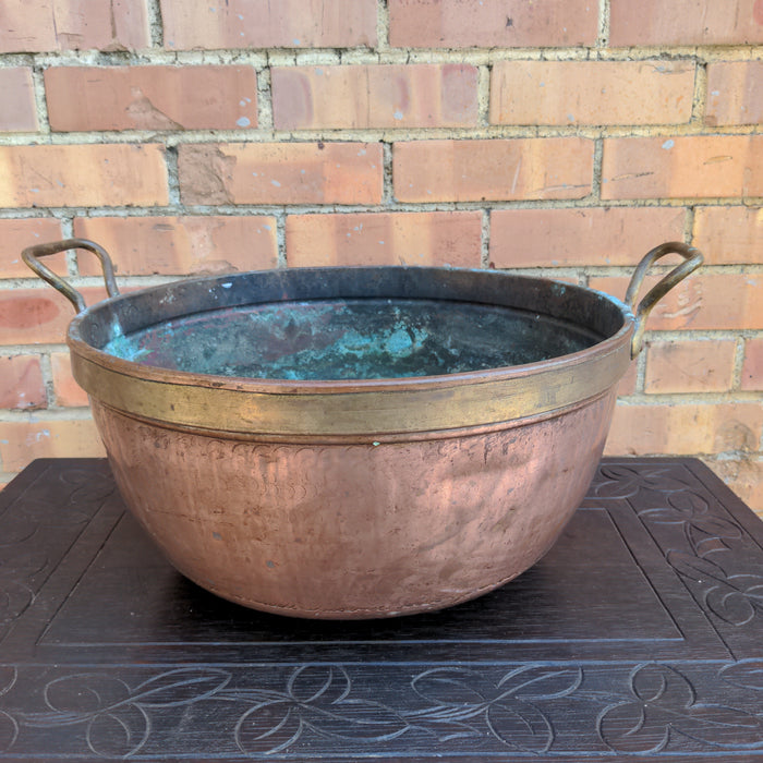 LARGE HANDMADE COPPER JAM POT