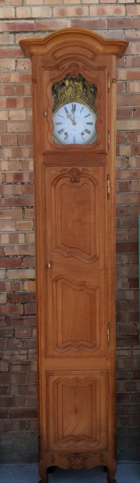 FRENCH CHERRYWOOD GRANDFATHER CLOCK