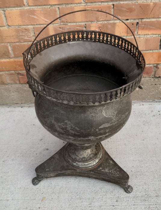 REGENCY METAL WINE COOLER WITH LION FACES