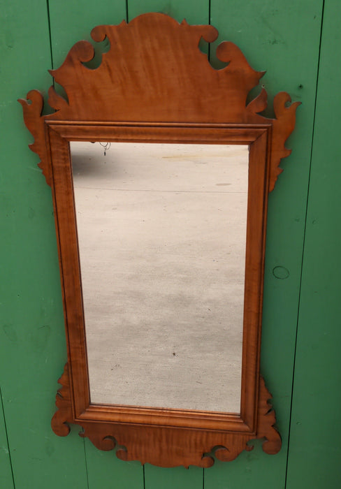 ELDRED WHEELER HAND MADE COPY OF 18TH CENTURY TIGER MAPLE MIRROR