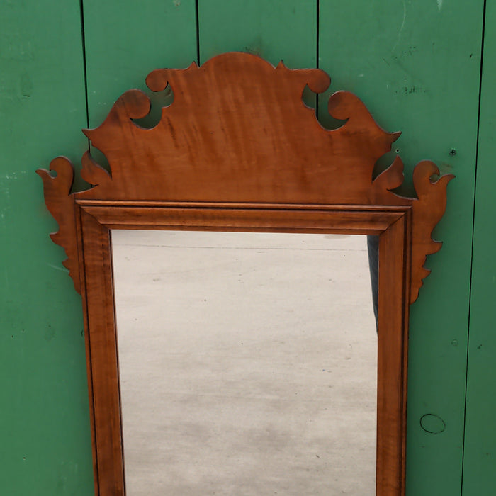 ELDRED WHEELER HAND MADE COPY OF 18TH CENTURY TIGER MAPLE MIRROR