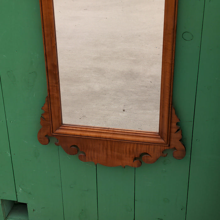 ELDRED WHEELER HAND MADE COPY OF 18TH CENTURY TIGER MAPLE MIRROR