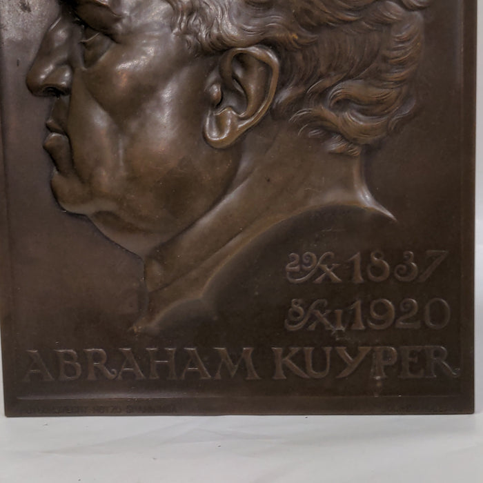 ANTIQUE FRENCH COPPER SIDE PROFILE OF MAN