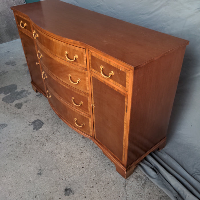 DUNCAN PHYFE MAHOGANY SIDEBOARD WITH CROSS BANDING, AS FOUND