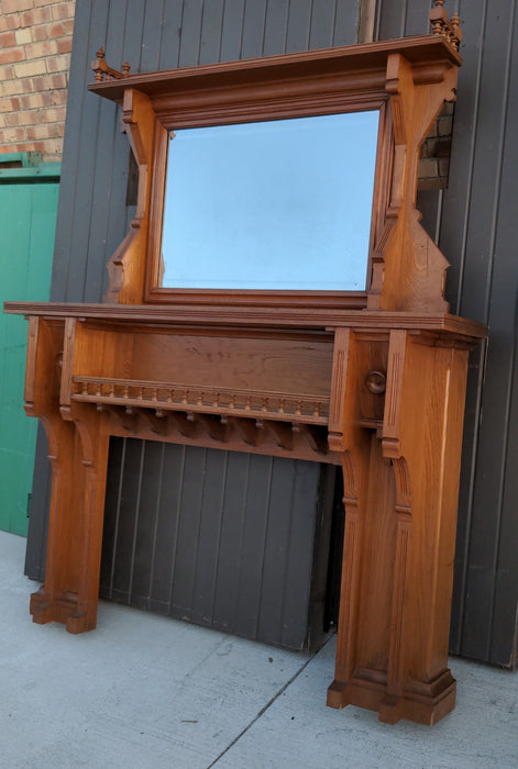 EASTLAKE ASH MANTLE WITH MIRROR TOP