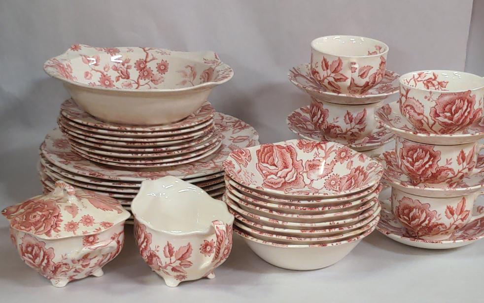 JOHNSON BROTHERS ENGLAND DINNERWARE, PARTIAL SET 42 PIECES