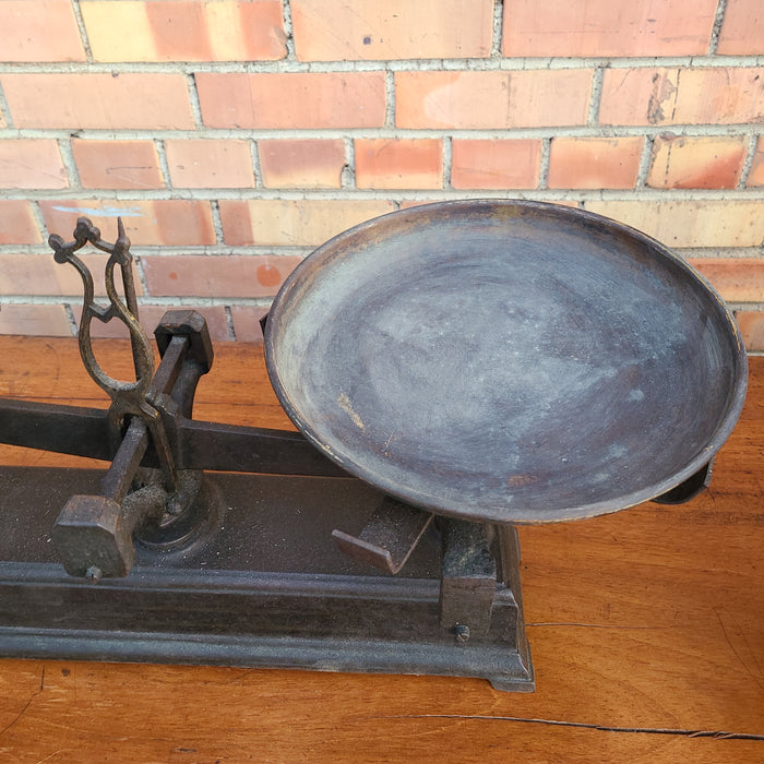 BELGIAN BLACK CAST IRON COUNTER SCALE