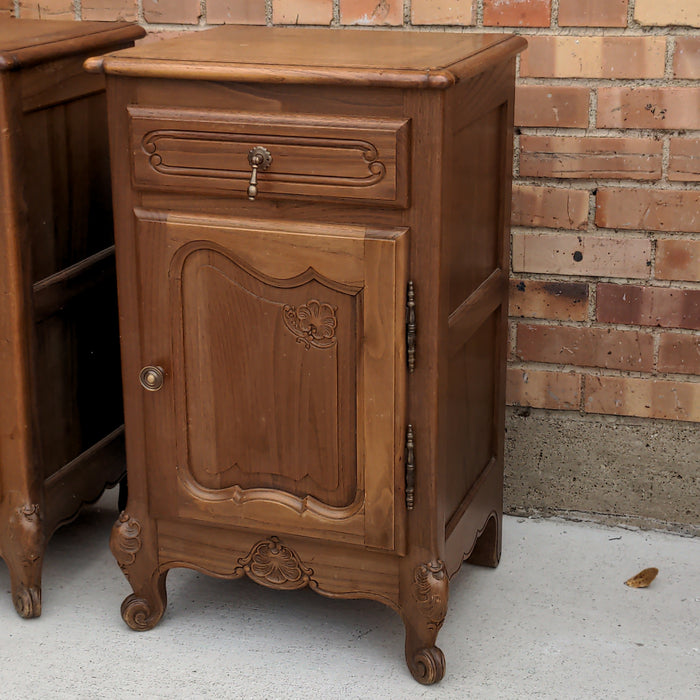 PAIR OF LOUIS XV OAK SIDE CABINETS