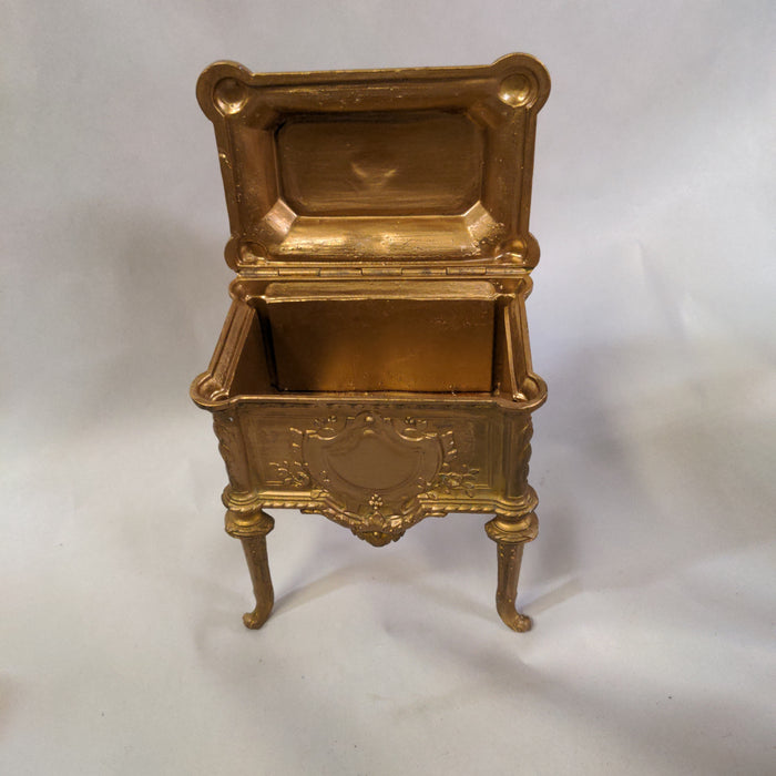 GOLD COLOR FRENCH FOOTED TRINKET BOX