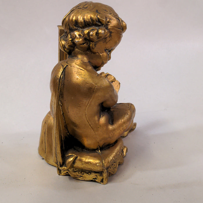 GOLD CHERUB PEN HOLDER