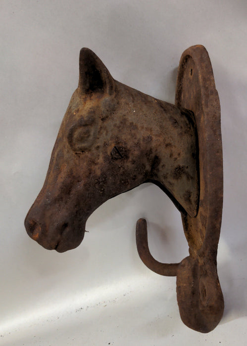 CAST IRON HORSE HEAD COAT HOOK